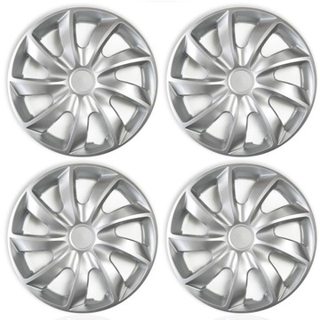 4x Kołpaki Quad 15” Srebrne do Chevrolet