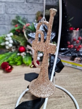 РОЖДЕСТВЕНСКОЕ УКРАШЕНИЕ - КУЛОН ТРУБА - шампанское