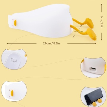 Силиконовый ночник для детейLED Duck Touch