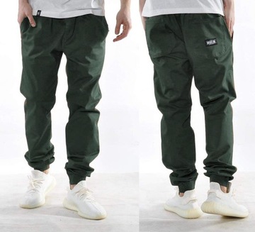 Spodnie L Bossline Casual Jogger zielone luźne joggery baggy polskie