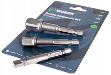 НАБОР ШЕСТИГРАННЫХ ПЕРЕХОДНИКОВ ДЛЯ НАСАДОК 1/4 3/8 1/2 WUBER