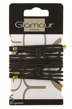 GLAMOUR ZESTAW GUMEK 10szt. 2+8 CZARNE KOKARDKI