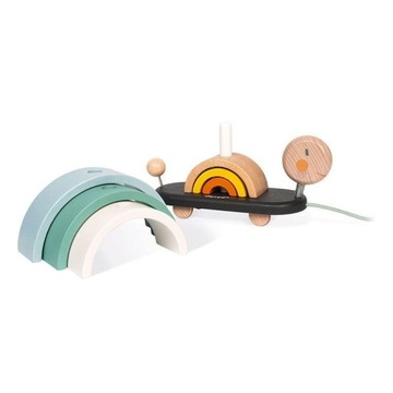 Деревянная радужная черепаха Sweet Janod, которую можно тянуть