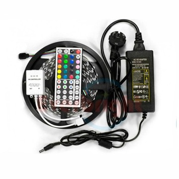 СВЕТОДИОДНАЯ ЛЕНТА RGB 5M ВОДОНЕПРОНИЦАЕМАЯ СВЕТОДИОДНАЯ ЛЕНТА 5050 ПУЛЬТ ДИСТАНЦИОННОГО УПРАВЛЕНИЯ + УПРАВЛЕНИЕ ПРИЛОЖЕНИЯМИ
