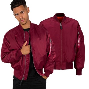 Kurtka Alpha Industries MA-1 100101 184 Bordowa L