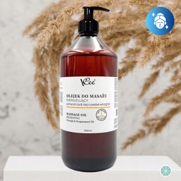 OLEJEK DO MASAŻU POMARAŃCZA&OLEJ Z PESTEK WINOGRON ENERGETYZUJĄCY 1L