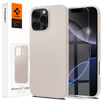 SPIGEN ETUI + SZKŁO ELASTYCZNE DOPASOWANE ETUI COVER CASE DO IPHONE 16 PRO