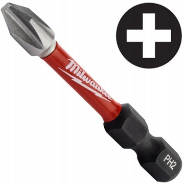 Bit udarowy Milwaukee Philips PH2, 50 mm 1 szt. Shockwave