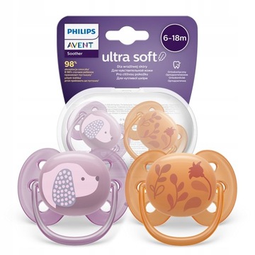 Avent Smoczek uspokajający 6-18 PREMIUM ULTRASOFT 2SZT SCF091/18