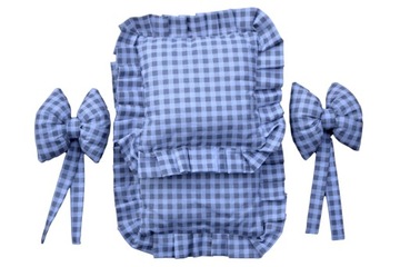 Коляска DOLL, плетеные куклы БЕЛЫЕ, с постельным бельем