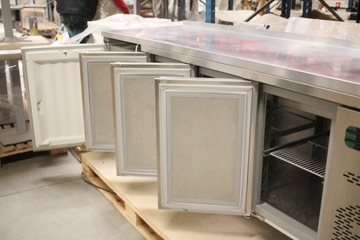 Стол МОРОЗИЛЬНЫЙ 3-дверный с ASBER МОЙКОЙ + удлиненная столешница