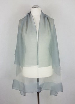 129 Элегантный шарф к платью, СЕРЫЙ