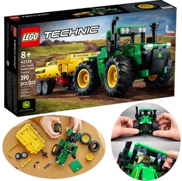 LEGO TRAKTOR 42136 ZESTAW Z NAPĘDEM NA PREZENT CIĄGNIK PRZYCZEPA ZABAWKA ==