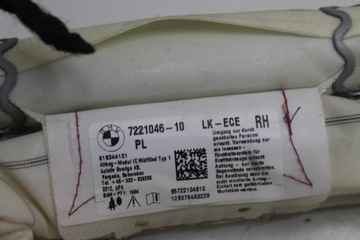 AIRBAG ZÁVĚS PRAVÁ 7221046 BMW F20 F21 LIF 15-19