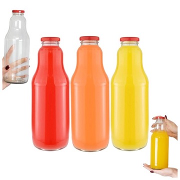 5x Butelka FRUIT na sok soczek 1000ml + WIECZKO