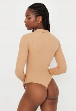 MISSGUIDED KLASYCZNE PRĄŻKOWANE BODY XXS