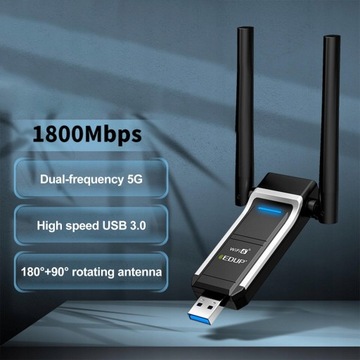 USB-адаптер Wi-Fi 6 5 ГГц 1201 Мбит/с 574 Мбит/с