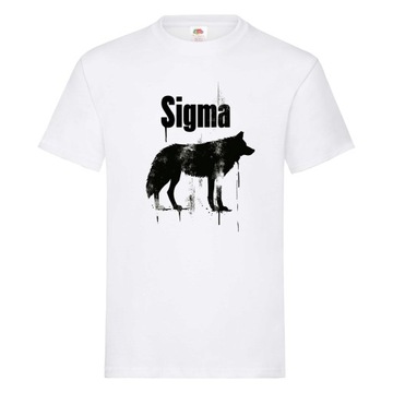 Koszulka męska Samiec Sigma Silny samotny Wilk T-shirt męski