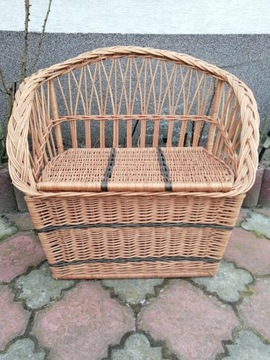 WIKLIN BENCH Плетеный багажник со спинкой Siedlisko