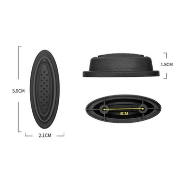 Podkładki pod stopy walizki Czarne podkładki pod stopy Premium Zastępują stopkę do bagażu