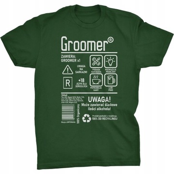 Groomer Etykieta Koszulka Prezent Dla Groomera