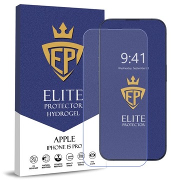 FOLIA 5D CAŁY EKRAN NA TELEFON DO APPLE IPHONE 15 PRO HYDROŻELOWA ORYGINAŁ