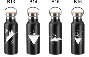 Термобутылка THERMOS ENGRAVING именной бамбуковая кружка
