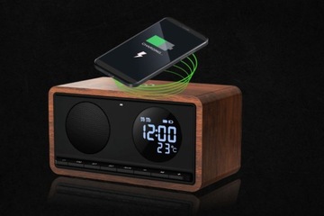 Кухонный радиоприемник с Bluetooth-часами, радио-зарядное устройство, индукционное зарядное устройство Manta RIMINI RDI912