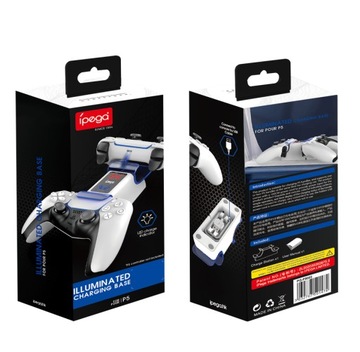 ДОК-СТАНЦИЯ IPEGA ДЛЯ ДВУХ ЗАРЯДНЫХ УСТРОЙСТВ ДЛЯ ДВУХ КОНТРОЛЛЕРОВ PS5 PAD