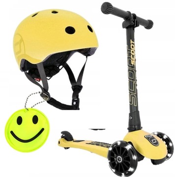 ZESTAW SCOOT AND RIDE LEMON HULAJNOGA Highwaykick 3 + KASK LED S-M 3L+
