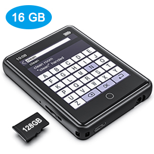 MP3-плеер Bluetooth 32 ГБ, динамик, диктофон, сенсорный экран, Hi-Fi FM-радио