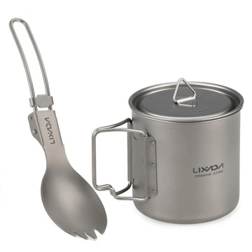 650 ml z Spork Lixada Ultralight tytanowy kubek ku