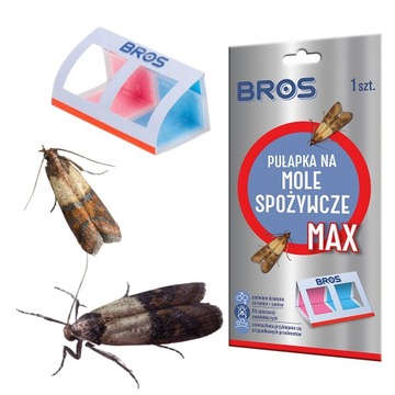 BROS PUŁAPKA NA MOLE SPOŻYWCZE MAX BEZ SUBSTANCJI OWADOBÓJCZYCH LEP 1SZT.