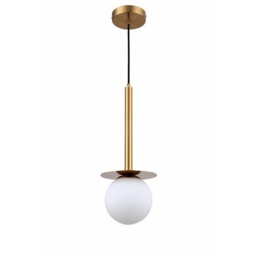LIGHT PRESTIGE ROMA LP-1345/1P GD LAMPA WISZĄCA ZŁOTA MATOWA KULA BIAŁA