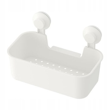 TISKEN kosz z przyssawkami biały łazienka IKEA