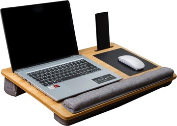 Bambusowa podkadka pod laptopa 3 w 1, tablet i