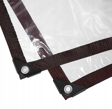 PLANDEKA PRZEZROCZYSTA OGRODOWA TARASOWA WODOODPORNA Z OCZKAMI ANTY-UV 2X3M