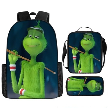 НОВЫЙ ШКОЛЬНЫЙ НАБОР The Grinch, РЮКЗАК А4, СУМКА-ПЕНАЛ, высокое качество