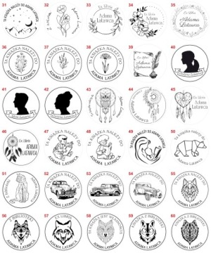 Штамп EX LIBRIS Fi40 с коробкой - ПРИСУТСТВУЕТ