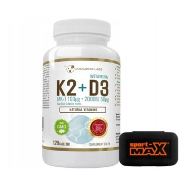 WITAMINA K2 MK-7 100 MCG NATTO D3 2000IU 120 TABL