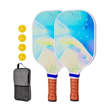 Wiosła Pickleball 4 Pickleballs Rakiety Pickleball Comfort Grip Style Q