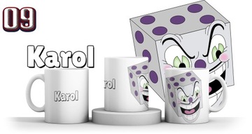 KUBEK CUPHEAD PREZENT + IMIE + KARTONIK