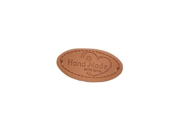Etykieta naszywka ekoskórka HANDMADE LOVE 1160