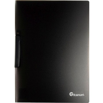 SKOROSZYT Z KLIPEM A4 CZARNY, TITANUM