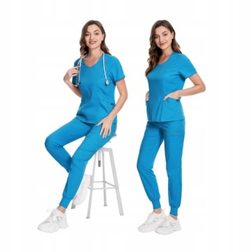 KOMPLET MEDYCZNY KOSZULKA SPODNIE UNIFORM DAMSKI