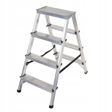 DRABINA DWUSTRONNA PODEST ALUMINIOWY DRBEST 2x4