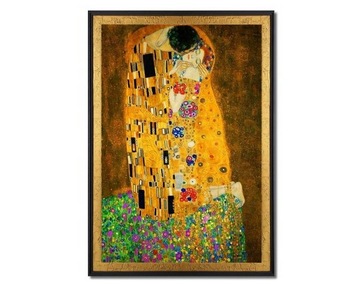 obraz GUSTAV KLIMT POCAŁUNEK reprodukcja + RAMA