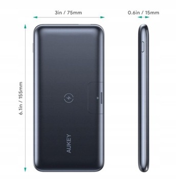 AUKEY Power Bank 10000 мАч QI ИНДУКЦИЯ 20 Вт БЫСТРАЯ