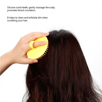 Ручная силиконовая расческа-шампунь для массажа кожи головы GQ