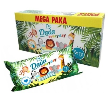 Chusteczki nawilżane Dada MEGA PAKA 7x72 sztuki